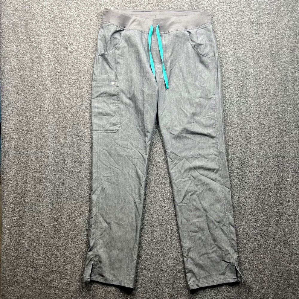 FIGS Scrub Pants Mens Medium Tall Gray Pockets Drawstring T21004T